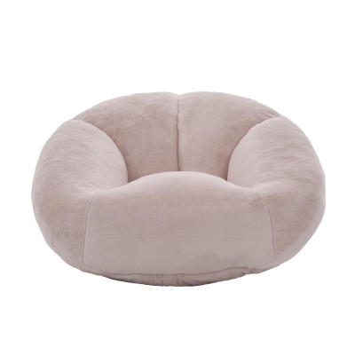 Shell-Shaped Bean Bag Chair with High-Rebound Memory Foam Filling, 100L x 90W x 57H cm, Pink