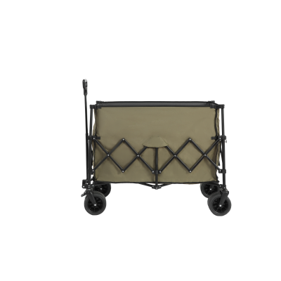 Carrito de playa plegable, 109x53x83 cm, Verde militar