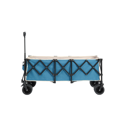 Carro plegable y extensible, con gran capacidad de almacenamiento, 136x54x60 cm, Azul