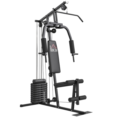 HOMCOM Station Musculation 45kg Fitness Entraînement Complet