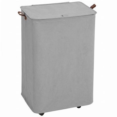 HOMCOM Cesto per Biancheria 40x30x65 cm Grigio
