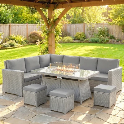 Rattan Sofa Set 150cmx85cmx64cm Grey