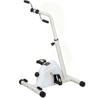 SPORTNOW Vélo d'Entraînement Réglable Blanc avec Écran LCD