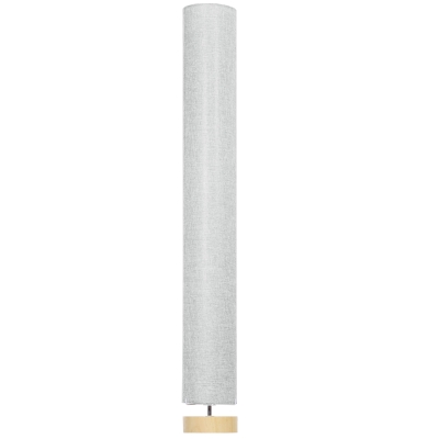 HOMCOM 47-Inch Modern Wooden Floor Lamp Grey 120 CM