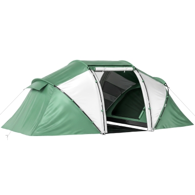 Outsunny Camping Tent 4-6 Man UV Protection Green White