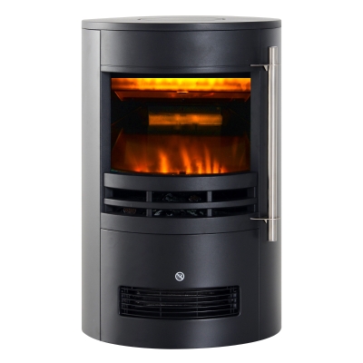 HOMCOM Camino elettrico 41cm x 41cm x 64.5cm Nero