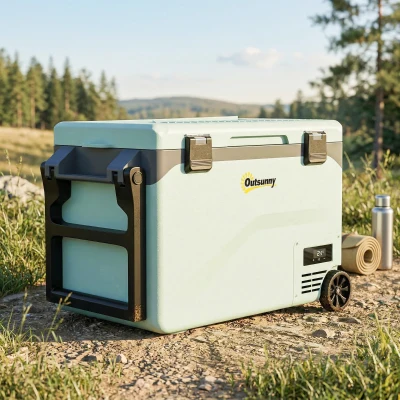 Outsunny Glacière Électrique 42,5L -20°C Bluetooth Roulettes