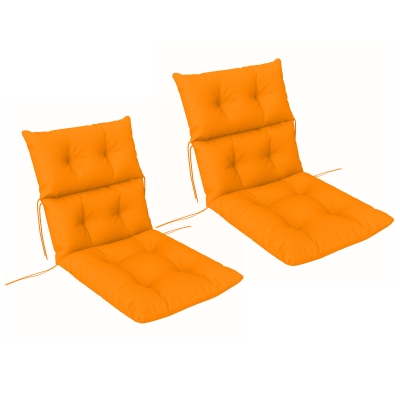 Outsunny Rocking Chair Set Padded Cushions Orange