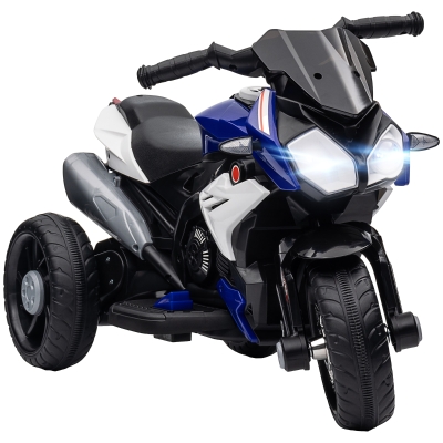 HOMCOM Kids Electric Motorcycle 3-Wheel 6V Ride-On Blue