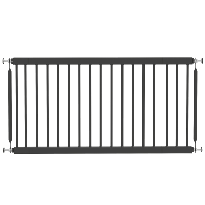 PawHut Barrera de Seguridad para Perros Pequeños Extensible 67-93,5 cm Altura 45 cm para Puertas y Escaleras Negro