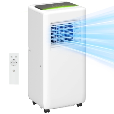 HOMCOM Mobile Klimaanlage, verschiedene Einstellungen, LED-Display, Timer, Räder, Weiß