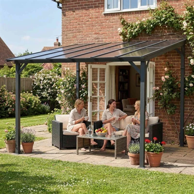 Pergola 306L x 294W x 258H cm Dark Grey