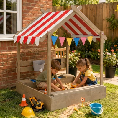 Kids Sandbox 124 x 116 x 146cm Grey