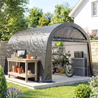 Outsunny Heavy-Duty Portable Storage Tent Grey 3x3m