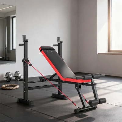 SPORTNOW Banc Musculation Multifonction Dossier Réglable Noir