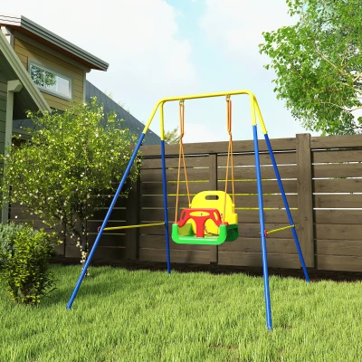 AIYAPLAY Balançoire Bébé 3 en 1 Vert Jardin Enfants