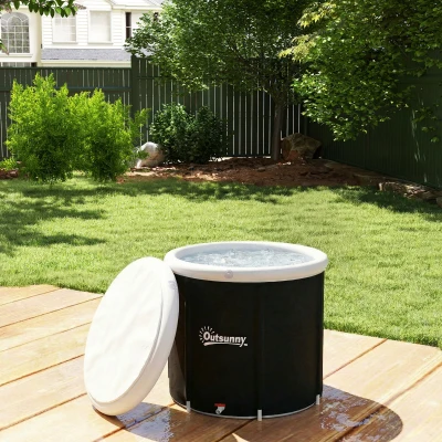 Outsunny Baignoire Glace 280L Gonflable Portable Ø78x71 cm