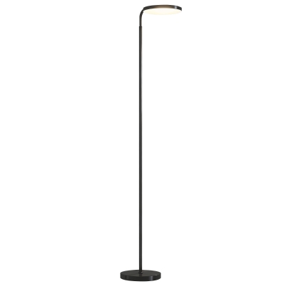 HOMCOM Lampadaire LED Noir Tête Rotative Télécommande 177cm