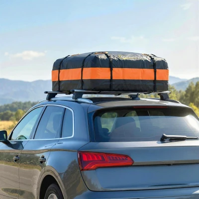 Outsunny Coffre de Rangement 425L Étanche Orange Extérieur