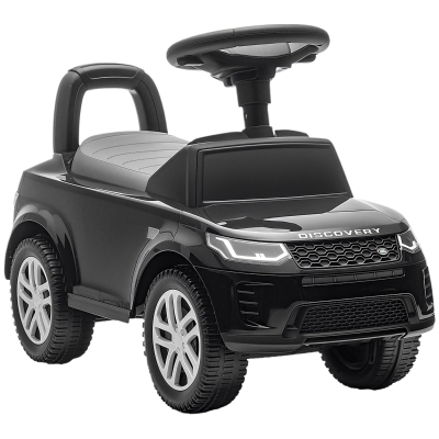 AIYAPLAY Correpasillos Infantil con Licencia Land Rover Vehículo para Empujar Claxon Sonidos de Motor Almacenamiento Bajo el Asiento Negro