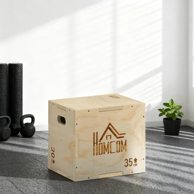 HOMCOM Box Jump Plyobox Musculation Fitness 40,5/35,5/30,5 cm
