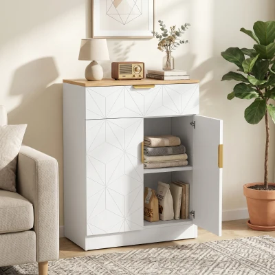 HOMCOM Credenza 60 x 32 x 82 cm Bianco