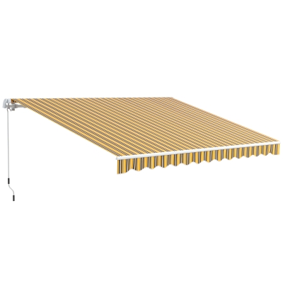 Copertină Retractabilă cu Manivelă, 350x250 cm, Galben