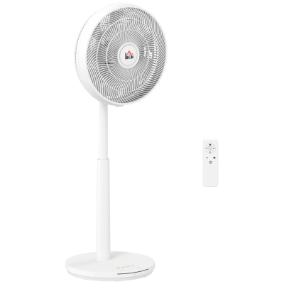 HOMCOM Ventilator, airconditioning, 3 modi, LED-display, zwenkbaar, kunststof, wit