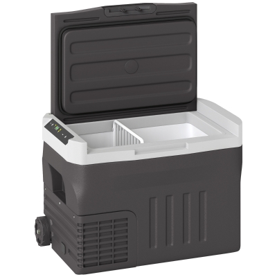 Outsunny Caixa Frigorífica com Compressor 30 L Elétrica com LED Modo ECO Função de Conservação Preto