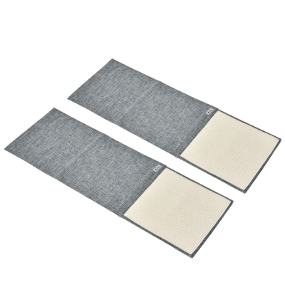 PawHut Tapete de Arranhar para Gato Conjunto de 2 130 x 45 cm Sisal Prancha de Arranhar Arranhadores Tapete Protetor para Sofá Móveis Porta Cinza
