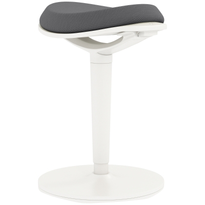 HOMCOM Banco Oscilante Ergonômica Regulável em Altura até 120 kg 42,5x35,5x56,5-71,5 cm Cinza