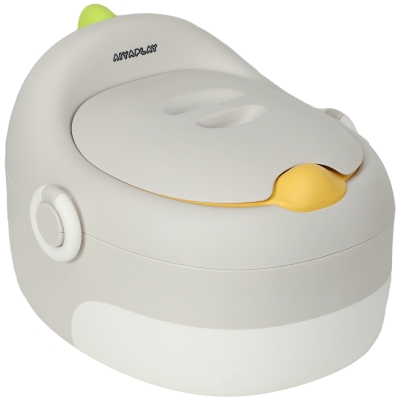 AIYAPLAY Penico 3-in-1 para crianças, assento removível, estofamento em couro sintético, até 50 kg, 6 meses a 6 anos, Cinza