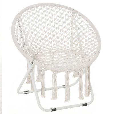 Outsunny Loveuse Jardin Ronde Pliable Beige Confort