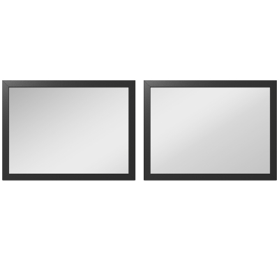 HOMCOM Wall-Mounted Mirror Set 30x40cm Living Room Black