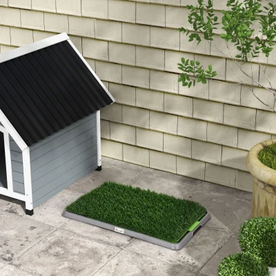 PawHut Toilette Chien Gazon Artificiel Bac 67x41cm Propreté