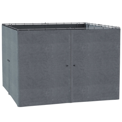 Outsunny Parois Tonnelle 300x300cm Protection Gris