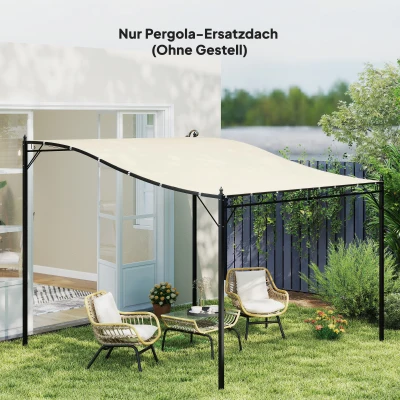 Outsunny Markisen-Ersatzdach Ersatzdach für Markise, wetterbeständig, 297 cm x 243 cm, Beige