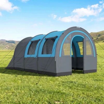 Outsunny Tente Camping 5-6P Imperméable 480x260cm