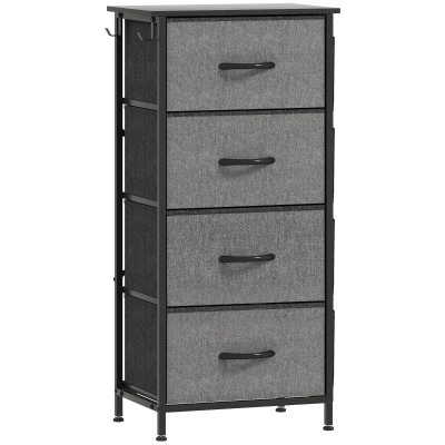 HOMCOM Cassettiera 45x30x94.5cm Grigio