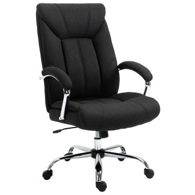 Vinsetto Chaise Bureau Ergonomique Réglable Dossier Haut Noir