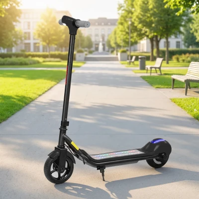 SPORTNOW Trottinette Électrique Enfant 6,5" LED RGB Noir 10km/h