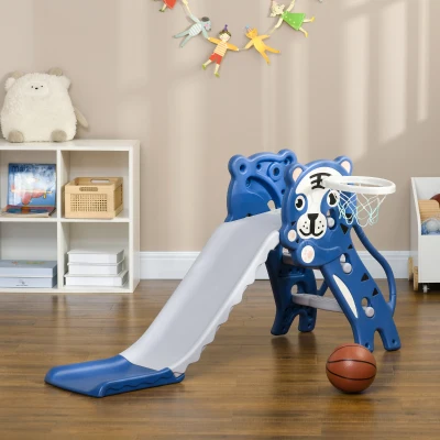 AIYAPLAY Toboggan Enfants Intérieur Thème Tigre Bleu 18-36 Mois