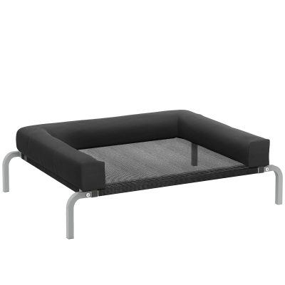 PawHut Cama elevada refrescante para cães, cama de campanha portátil para interior e exterior, 90 x 65 x 30 cm, preto