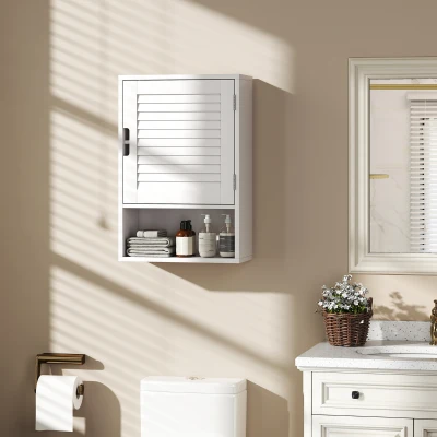 HOMCOM Armoire Murale Salle de Bain 40x20x60cm Blanc