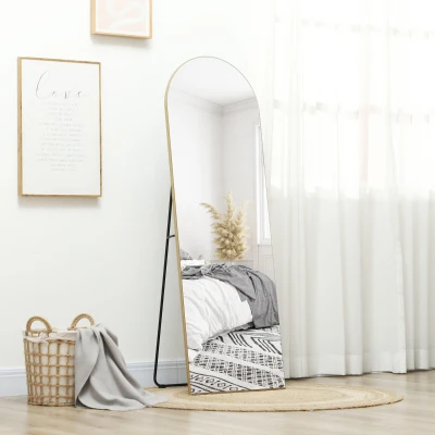 HOMCOM Miroir Pleine Longueur 50x150cm Sans Cadre Ton Doré