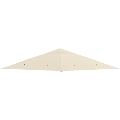 Outsunny Toile Pavillon 3x3m Polyester Crème
