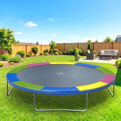 SPORTNOW Coussin de protection trampoline 305cm avec cordon élastique résistant aux intempéries et UV anti-déchirure, multicolore