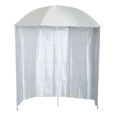 Outsunny Guarda-sol de praia Ø 2,2 x 2,2 m proteção UV, saco de transporte, estacas e lastros integrados creme