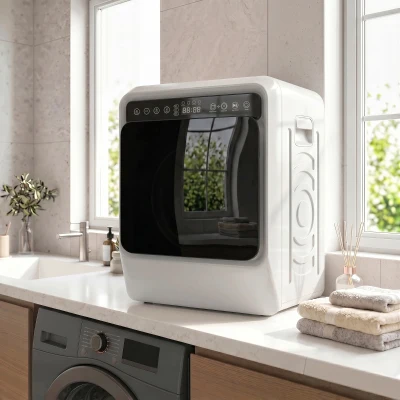 HOMCOM Compact Vented Tumble Dryer 5kg 1000W Freestanding White