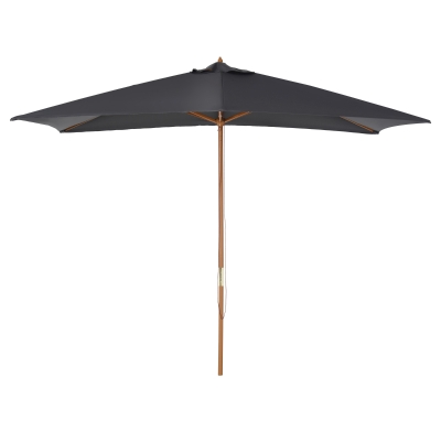 Outsunny Guarda-sol reto retangular Guarda-sol de jardim grande tamanho dim. 3L x 2l x 2,5H m cinza escuro